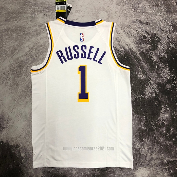 Camiseta Los Angeles Lakers D'Angelo Russell #1 Association 2022-23 Blanco